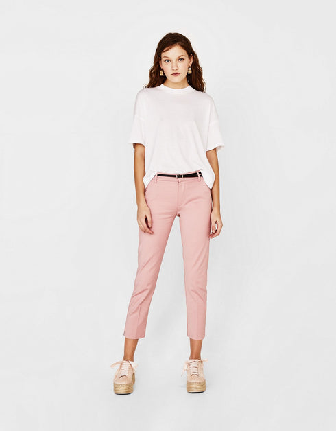Belted chino trousers polo