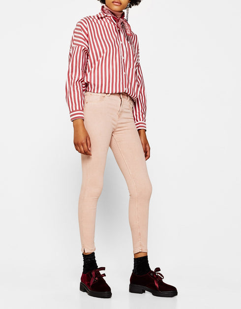 Skinny mid-rise trousers