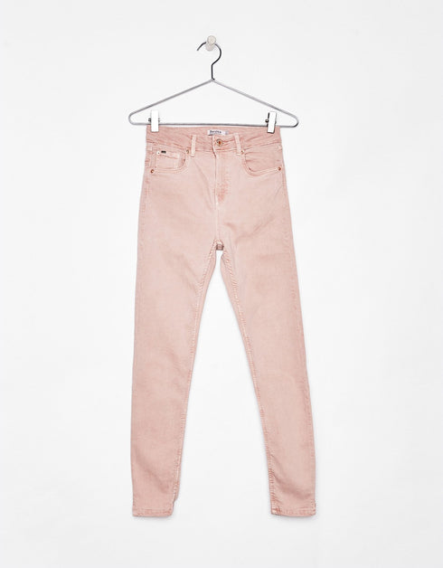 Skinny mid-rise trousers
