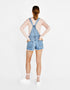 Short denim dungarees